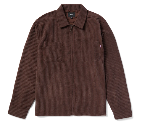 Huf Cornelius Zip Shirt - Eggplant