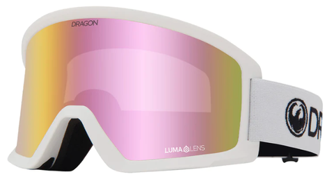 Dragon DX3 L OTG Goggles - White/Lumalens Pink Ion