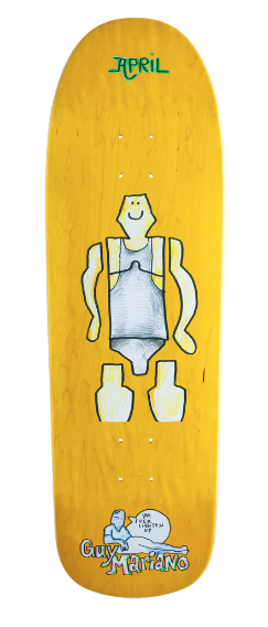 April Guy by Gonz Shaped Deck - Yellow