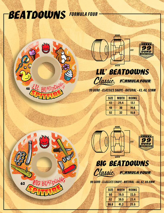 Spitfire F4 99D Big Beatdowns Classic Wheels - Natural