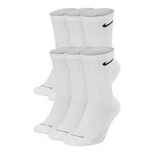 Nike Everyday Plus Cushion Crew 6 Pack Sock - White