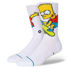 Stance Bart Simpson Sock - White