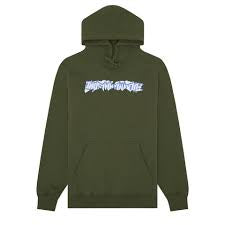 【FUCKING AWESOME】CUT OUT LOGO HOODIE ARMY GREEN Fucking Awesome Cut Out Logo Hooded Sweater - Army – Pro