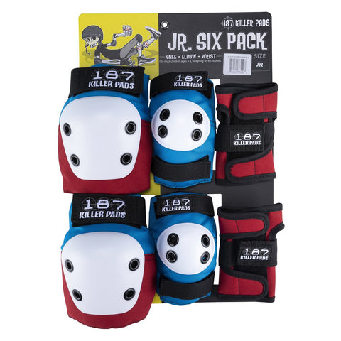 187 Junior Six Pack Pad Set - Red/White/Blue