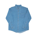 Quarter Snacks Pop Art Embroidered Denim Shirt - Blue